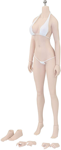 OBEST TBLeague 1/6スケール アジアン スレンダーショットタイプ 超柔軟性シームレス女性素体 ペールスキン(白肌色) バストサイズM PLMB2018-S24A 